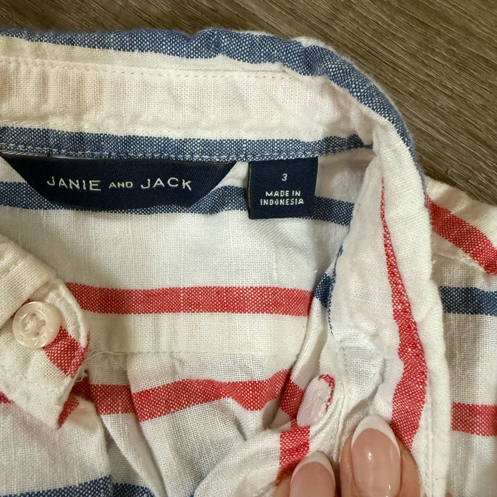 (Bundle) Janie and Jack Linen Button Up - Picture 2 of 3